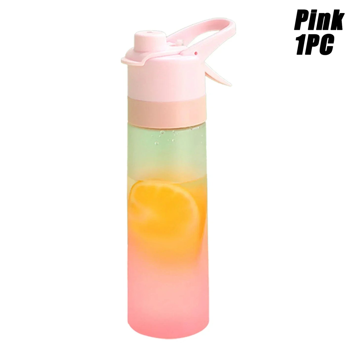 Gradient Frosted Straw Plastic Spray Mug Large Capacity Drinking Water Bottle Exercise Outdoor Sports Portable Handheld Cups