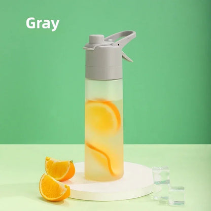 Gradient Frosted Straw Plastic Spray Mug Large Capacity Drinking Water Bottle Exercise Outdoor Sports Portable Handheld Cups