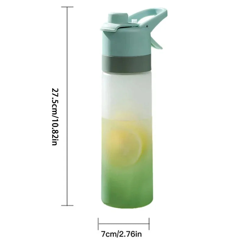 Gradient Frosted Straw Plastic Spray Mug Large Capacity Drinking Water Bottle Exercise Outdoor Sports Portable Handheld Cups