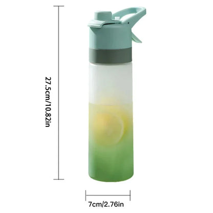 Gradient Frosted Straw Plastic Spray Mug Large Capacity Drinking Water Bottle Exercise Outdoor Sports Portable Handheld Cups