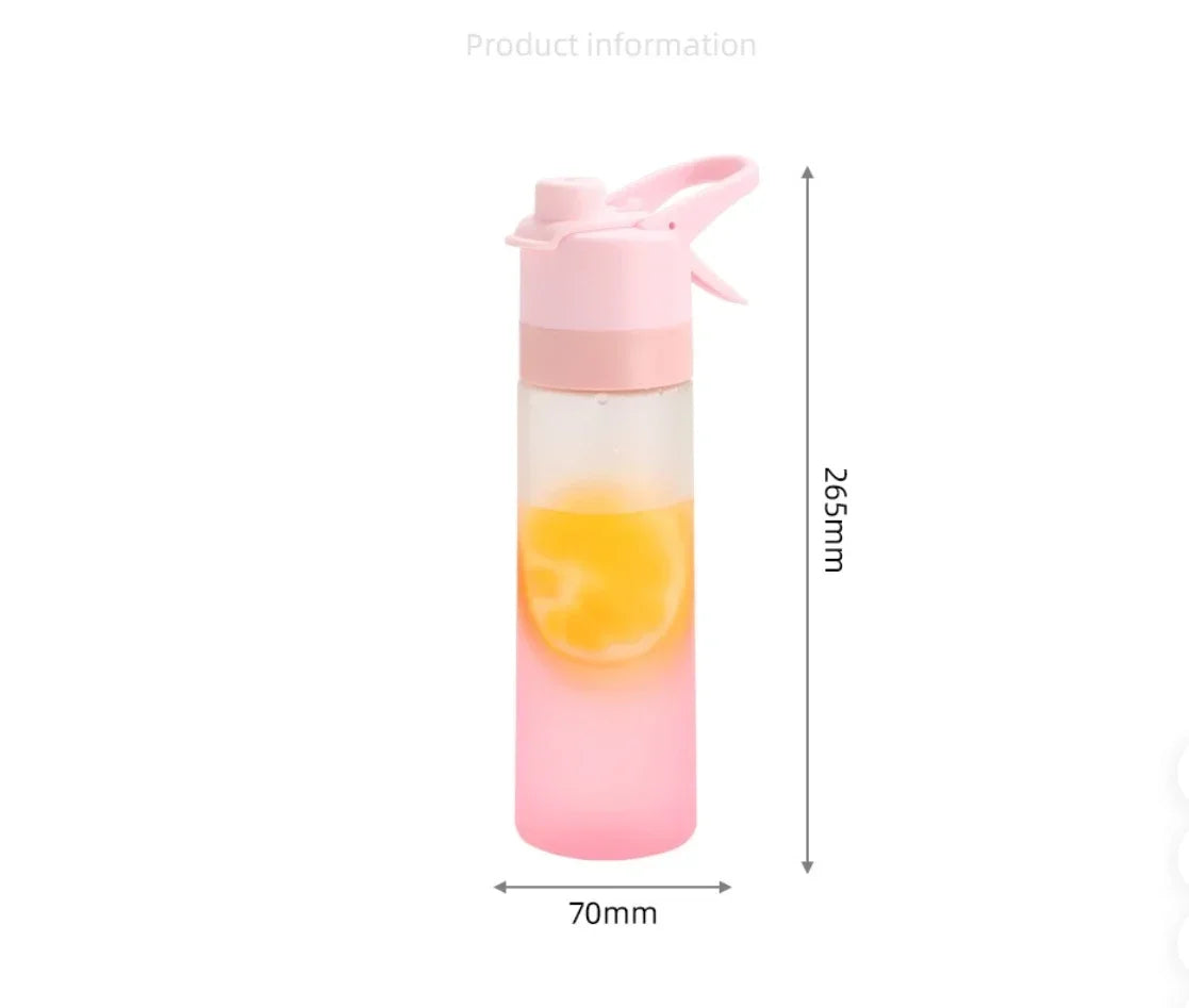 Gradient Frosted Straw Plastic Spray Mug Large Capacity Drinking Water Bottle Exercise Outdoor Sports Portable Handheld Cups