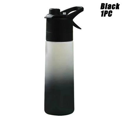 Gradient Frosted Straw Plastic Spray Mug Large Capacity Drinking Water Bottle Exercise Outdoor Sports Portable Handheld Cups