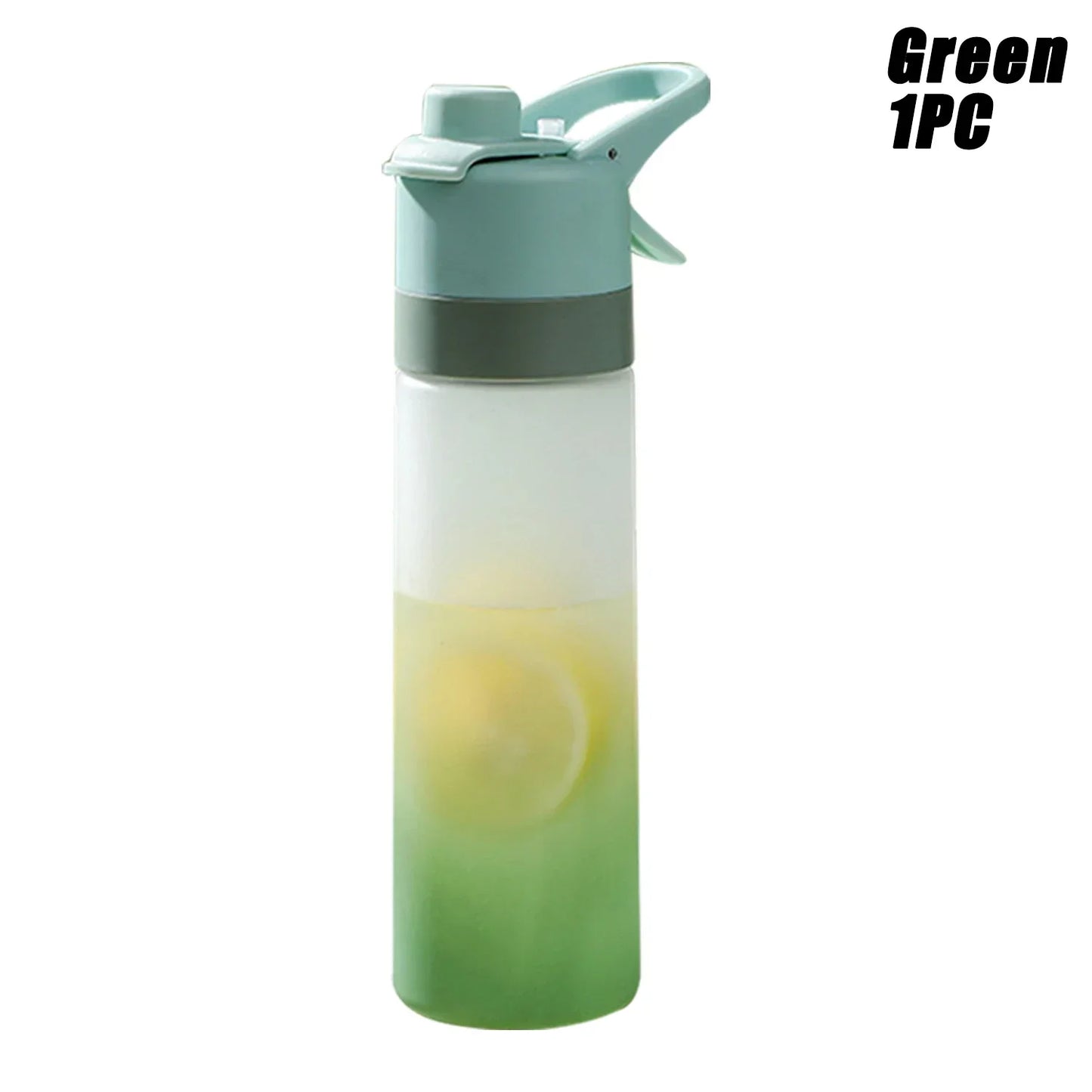 Gradient Frosted Straw Plastic Spray Mug Large Capacity Drinking Water Bottle Exercise Outdoor Sports Portable Handheld Cups